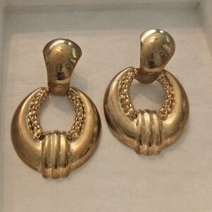 Gold Tone Statement Earrings